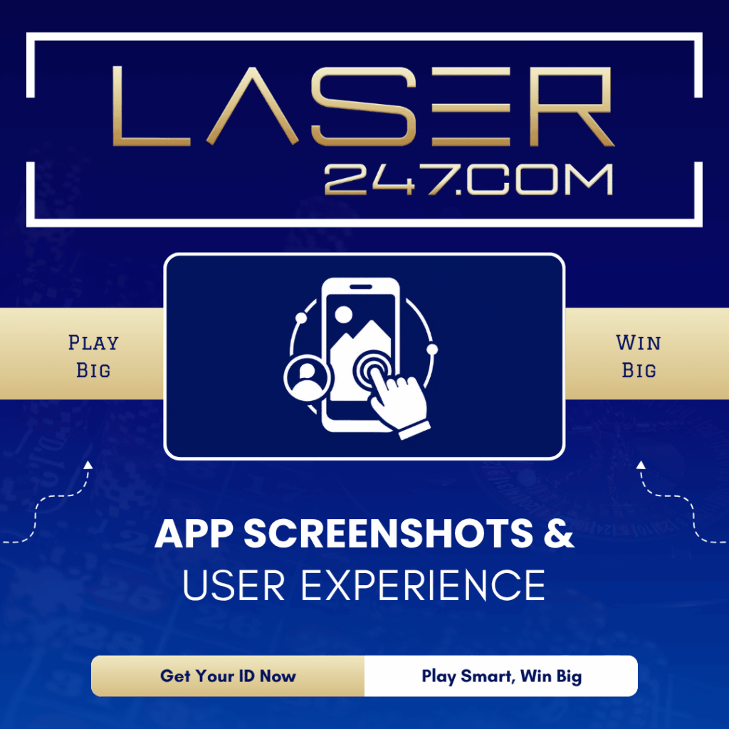 App screenshots and user experience at Laser 247 - Laser247 app UI