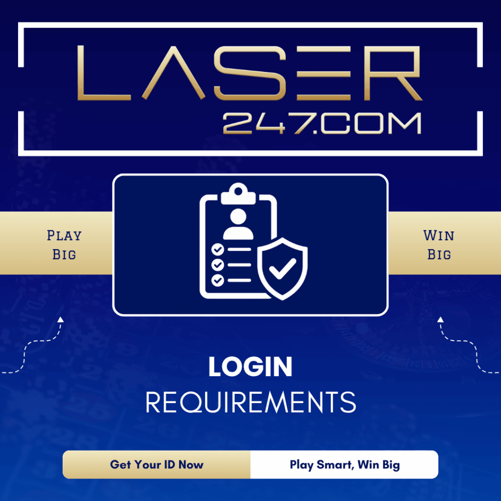 Login requirements graphic with clipboard checklist, user profile and shield checkmark icon for secure account verification