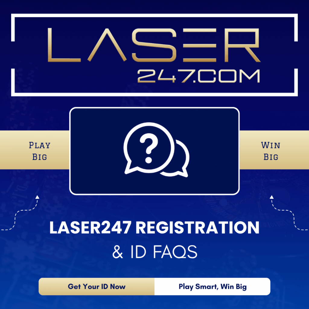 Registration and ID FAQs graphic with question mark chat bubbles icon for gaming account help and support