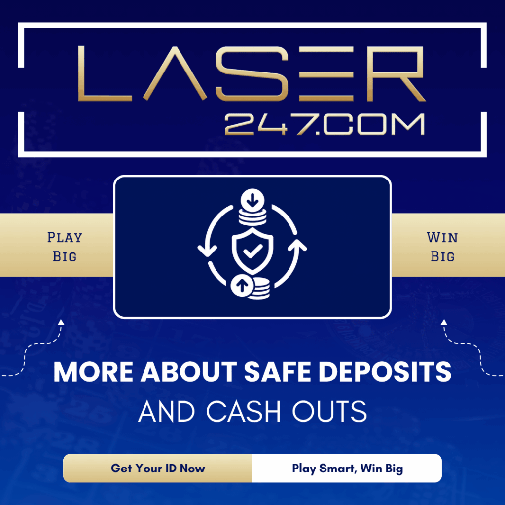 More about safe deposits and cash outs graphic with shield checkmark and secure money transfer cycle icons