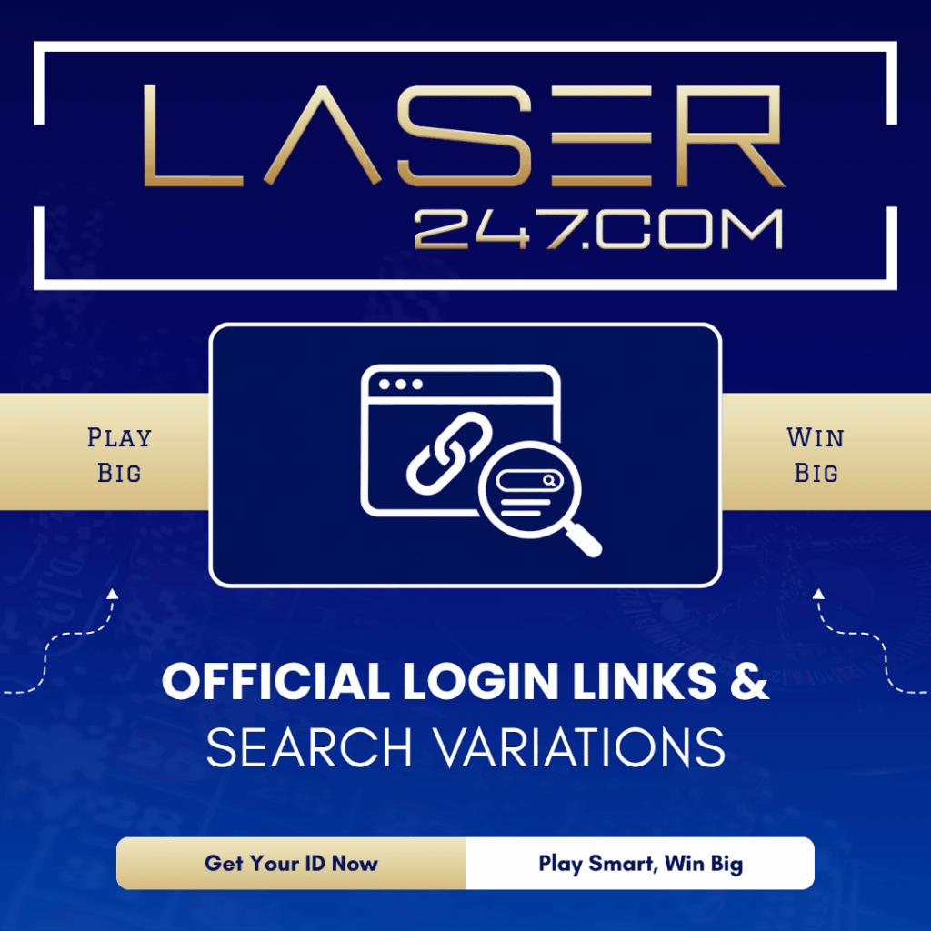 Official login links and search variations graphic with browser window link and magnifying glass search icon